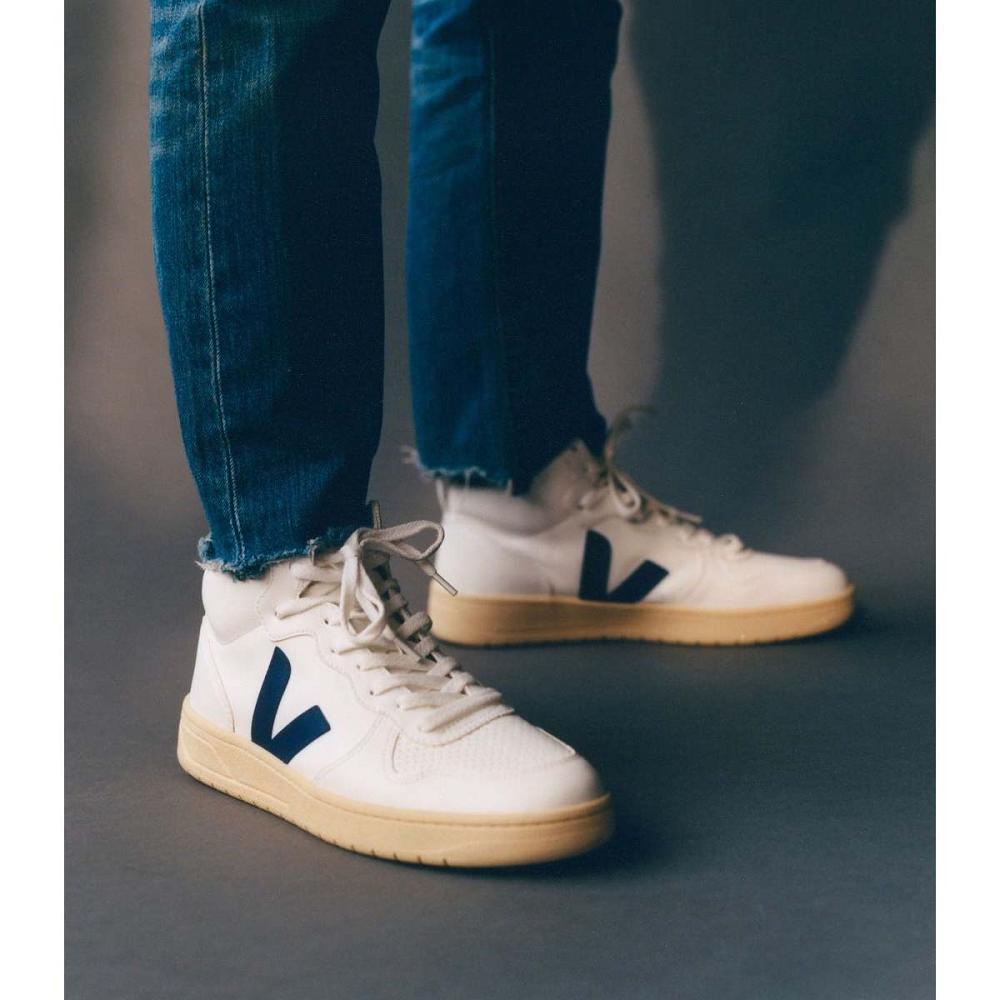 Veja V-15 CWL Topanky Damske White/Navy | SK 583WNB